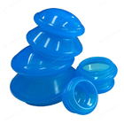 진공 캔 마사지 실리콘 부항 수분 흡수기 Ventouse 안티 셀룰 라이트 물리 치료 건강 관리 블루