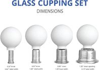 4 pcs 흰색 실리콘 컵 마사지 치료 컵 재사용 가능한 페이셜 및 바디 부항 장치 뷰티 마사지