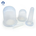 4 pcs 안티 셀룰 라이트 마사지 오일 및 4 가지 크기의 진공 실리콘 마사지 부항 컵 치료 키트