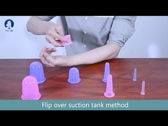 재사용할 수 있는 수분 흡수 얼굴 실리콘 부항 키트 다른 색상 Oem 패키지